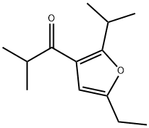 1-Propanone,1-[5-ethyl-2-(1-methylethyl)-3-furanyl]-2-methyl-(9CI) Struktur