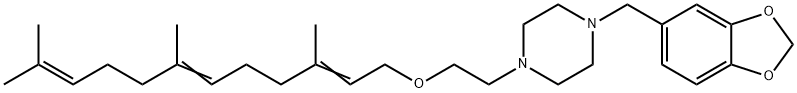 1-Piperonyl-4-[β-(3,7,11-trimethyl-2,6,10-dodecatrienyloxy)ethyl]piperazine Struktur