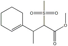 β-Methyl-α-(methylsulfonyl)-1-cyclohexene-1-propionic acid methyl ester Struktur