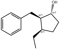 Cyclopentanol, 3-ethyl-2-(phenylmethyl)-, (1R,2R,3R)-rel- (9CI) Struktur