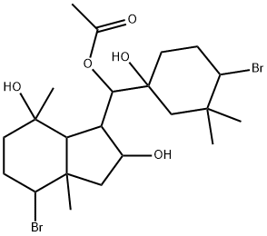 7-Bromo-α-(4-bromo-1-hydroxy-3,3-dimethylcyclohexyl)octahydro-2,4-dihydroxy-4,7a-dimethyl-1H-indene-3-methanol 3-acetate Struktur