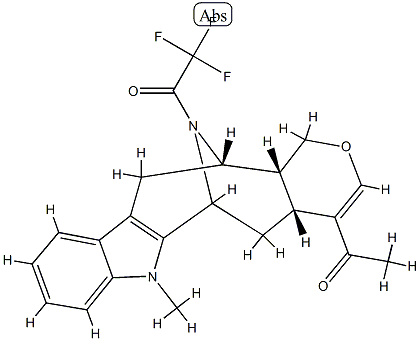 4-(Trifluoroacetyl)-4-demethylalstphyllan-19-one Struktur