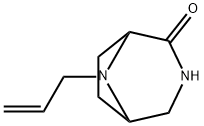 3,8-Diazabicyclo[3.2.1]octan-2-one,8-(2-propenyl)-(9CI) Struktur