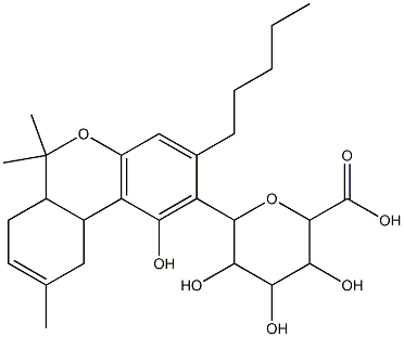 tetrahydrocannabinol C4'-glucuronide Struktur