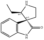 Spiro[3H-indole-3,3-pyrrolidin]-2(1H)-one, 2-ethyl-, (2R,3R)-rel- (9CI) Struktur