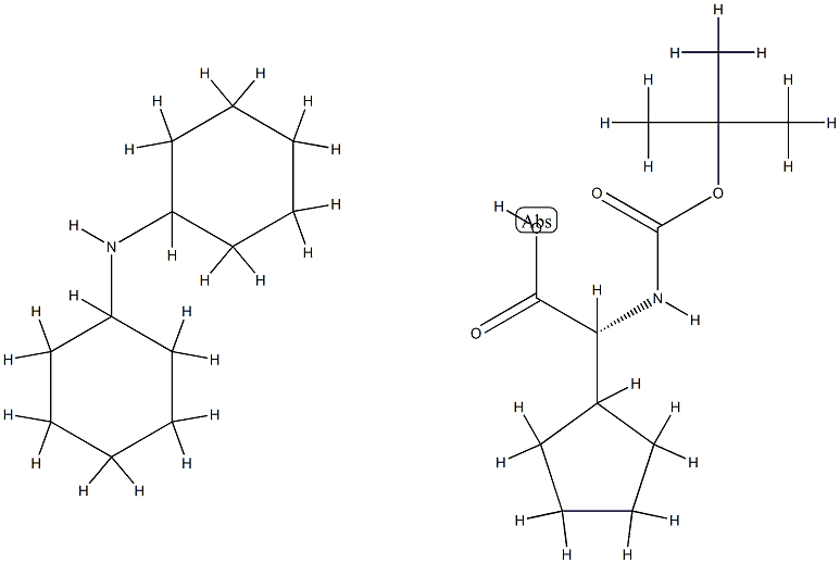 (S)-2-(Boc-amino)-2-cyclopentyl-acetic acid·DCHA Struktur