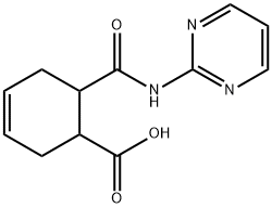 3-Cyclohexene-1-carboxylicacid,6-[(2-pyrimidinylamino)carbonyl]-(9CI) Struktur