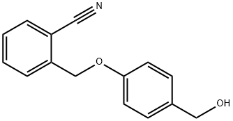 2-[4-(hydroxymethyl)phenoxymethyl]benzonitrile Struktur