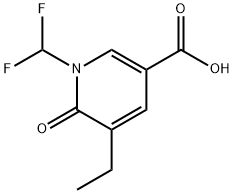 3-Pyridinecarboxylicacid,1-(difluoromethyl)-5-ethyl-1,6-dihydro-6-oxo-(9CI) Struktur