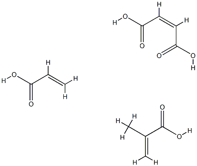 2-Butenedioic acid (Z)-, polymer with 2-methyl-2-propenoic acid and 2-propenoic acid Struktur