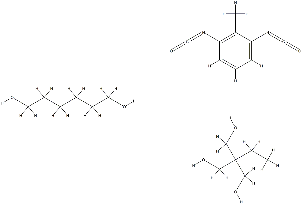 1,6-Hexanediol, polymer with 1,3-diisocyanatomethylbenzene and 2-ethyl- 2-(hydroxymethyl)-1,3-propanediol Toluene diisocyanate, trimethylolpropane, 1,6-hexanediol polymer Struktur