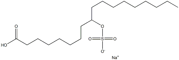 9-(Sulfooxy)octadecanoic acid 1-sodium salt Struktur