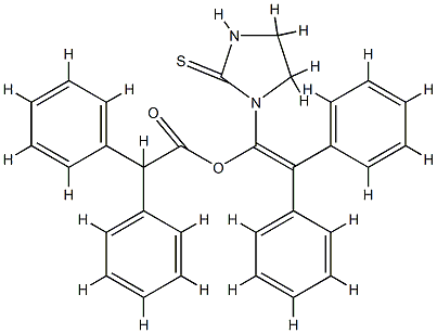 α-Phenylbenzeneacetic acid 2,2-diphenyl-1-(2-thioxoimidazolidin-1-yl)ethenyl ester Struktur