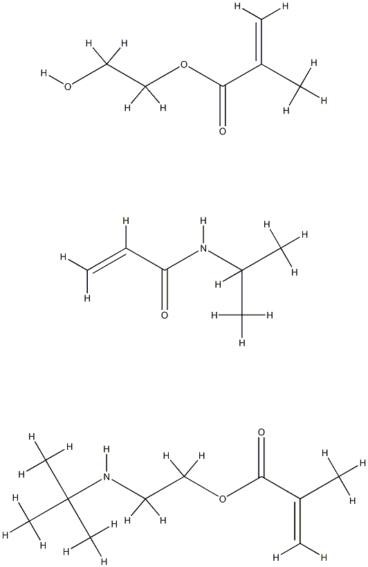 2-Hydroxyethyl methacrylate, N-isopropylacrylamide, 2-(tert-butylamino )ethyl methacrylate polymer Struktur