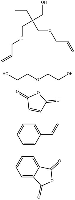 1,3-Isobenzofurandione, polymer with 2,2-bis[(2-propenyloxy)methyl]-1-butanol, ethenylbenzene, 2,5-furandione and 2,2'-oxybis[ethanol] Struktur