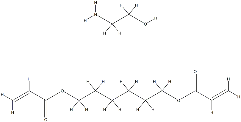 2-Propenoic acid, 1,6-hexanediyl ester, polymer with 2-aminoethanol Struktur