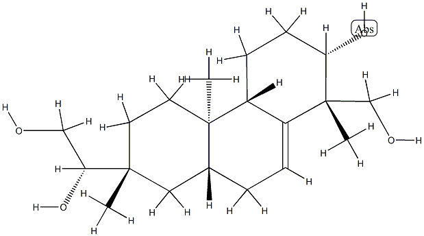 (1S,βS)-1,2,3,4,4aα,4b,5,6,7,8,8aα,9-Dodecahydro-2β,β-dihydroxy-1-hydroxymethyl-1,4bβ,7-trimethyl-7β-phenanthreneethanol Struktur