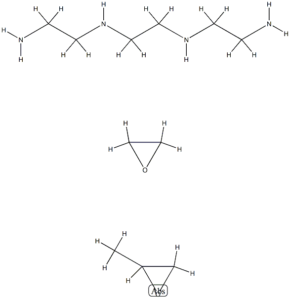 1,2-Ethanediamine, N,N-bis(2-aminoethyl)-, polymer with methyloxirane and oxirane Struktur