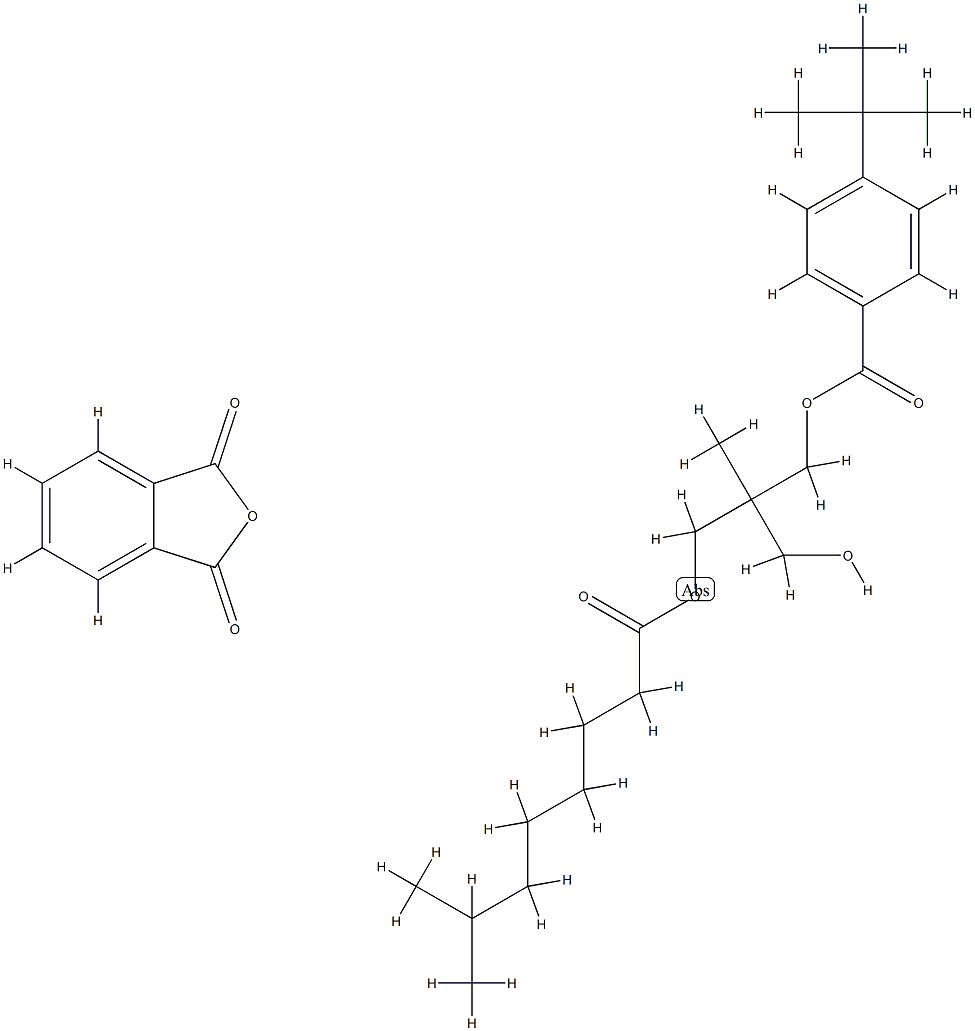 Isononanoic acid,trimethylolethane,phthalic anhydride alkyd resin,4-tert-butylbenzoic acid modified 。 Struktur