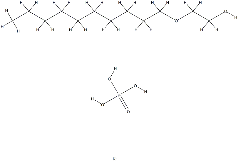 Poly(oxy-1,2-ethandiyl), alpha-decyl-omega-hydroxy-, phosphat, Kaliumsalz Struktur