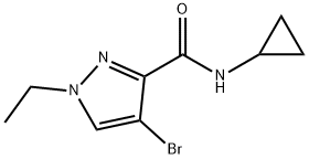 1H-Pyrazole-3-carboxamide,4-bromo-N-cyclopropyl-1-ethyl-(9CI) Struktur