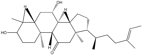 3,7β-Dihydroxy-24-methyl-27-norlanost-24-en-11-one Struktur