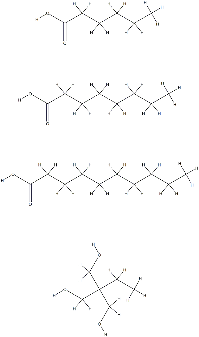 Decanoic acid, mixed esters with hexanoic acid, octanoic acid and trimethylolpropane Struktur