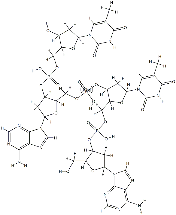 deoxy-(adenylyl-thymidylyl-adenylyl-thymidylic acid) Struktur