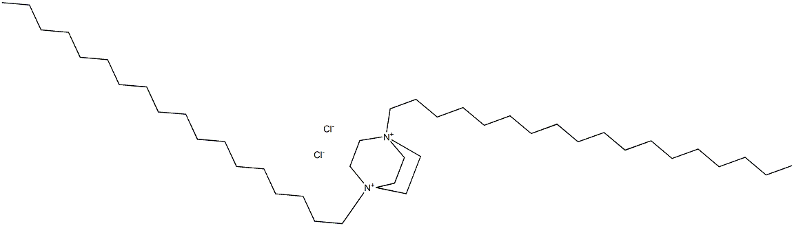 1,4-diazabicyclo(2.2.2)octane N,N'-distearyldiammonium Struktur