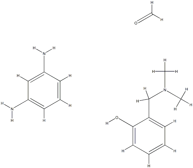 Formaldehyde, polymer with 1,3-benzenediamine and (dimethylamino)methylphenol Struktur