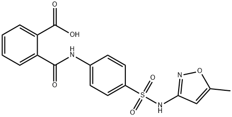 2-[(4-{[(5-methyl-3-isoxazolyl)amino]sulfonyl}anilino)carbonyl]benzoic acid Struktur