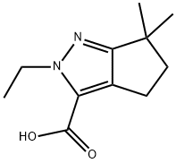 3-Cyclopentapyrazolecarboxylicacid,2-ethyl-2,4,5,6-tetrahydro-6,6-dimethyl-(9CI) Struktur