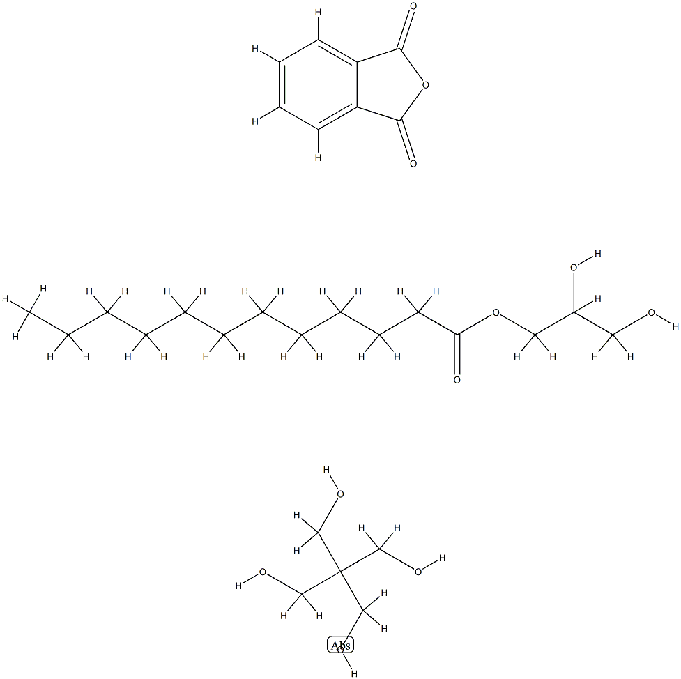 1,3-isobenzofurandione, polymer with2,2-bis(hydroxymethyl)-1,3-propanediol and 1,2,3-propanetriol,dodecanoate Struktur