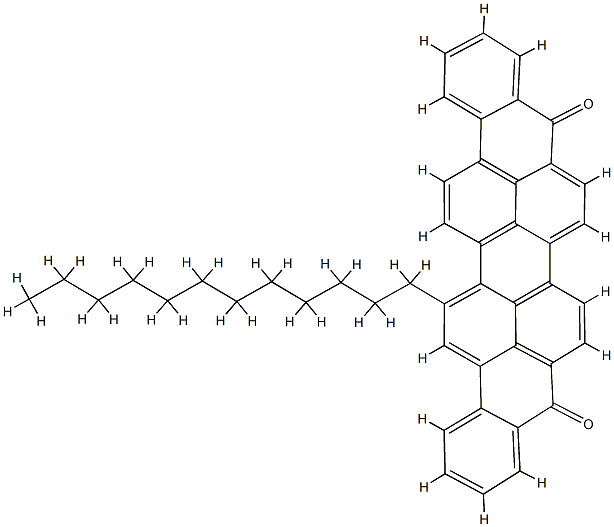 Dinaphtho[1,2,3-cd:3',2',1'-lm]perylene-5,10-dione, dodecyl derivs. Structure