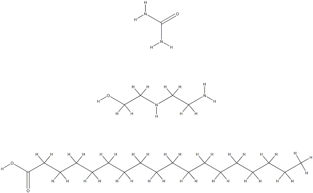 Octadecanoic acid, reaction products with 2-[(2-aminoethyl)amino]ethanol and urea Struktur