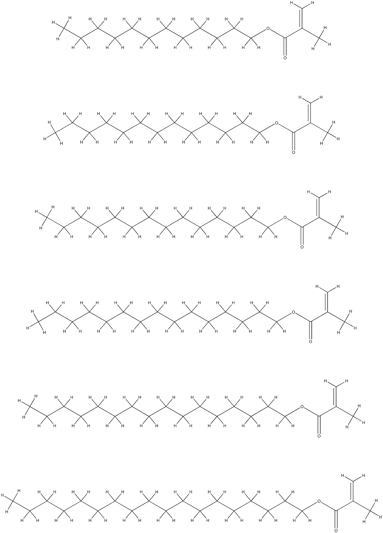 2-Propenoic acid, 2-methyl-, dodecyl ester, polymer with hexadecyl 2-methyl-2-propenoate, octadecyl 2-methyl-2-propenoate, pentadecyl 2-methyl-2-propenoate, tetradecyl 2-methyl-2-propenoate and tridecyl 2-methyl-2-propenoate Struktur