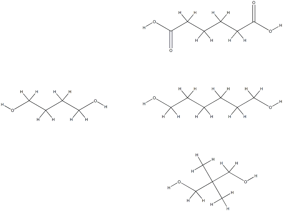 Hexanedioic acid, polymer with 1,4-butanediol, 2,2-dimethyl-1,3-propanediol and 1,6-hexanediol Struktur