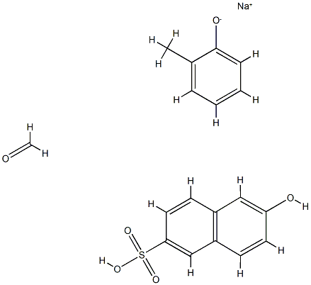 2-Naphthalenesulfonic acid, 6-hydroxy-, polymer with formaldehyde and methylphenol, sodium salt Struktur