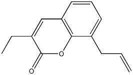 2H-1-Benzopyran-2-one,3-ethyl-8-(2-propenyl)-(9CI) Struktur