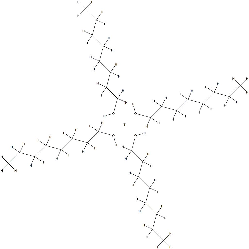 dihydrogen bis(ditridecyl phosphito-O'')tetrakis(octan-1-olato)titanate(2-), branched and linear Struktur