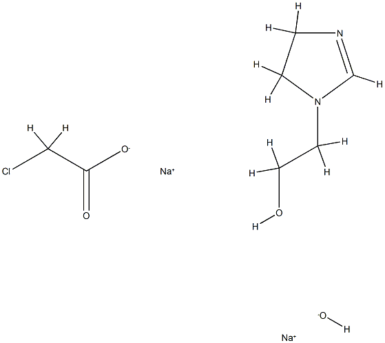 Acetic acid, chloro-, sodium salt, reaction products with 4,5-dihydro-1H-imidazole-1-ethanol 2-norcoco alkyl derivs. and sodium hydroxide  Struktur