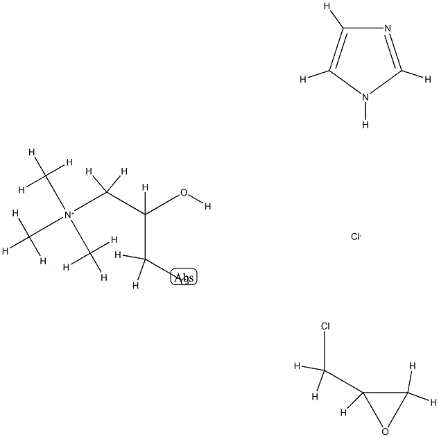 1-Propanaminium, 3-chloro-2-hydroxy-N,N,N-trimethyl-, chloride, reaction products with epichlorohydrin-1H-imidazole polymer Struktur