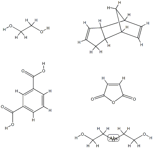 Diethylene glycol, ethylene glycol, isophthalic acid, maleic anhydride, dicyclopentadiene polymer Struktur