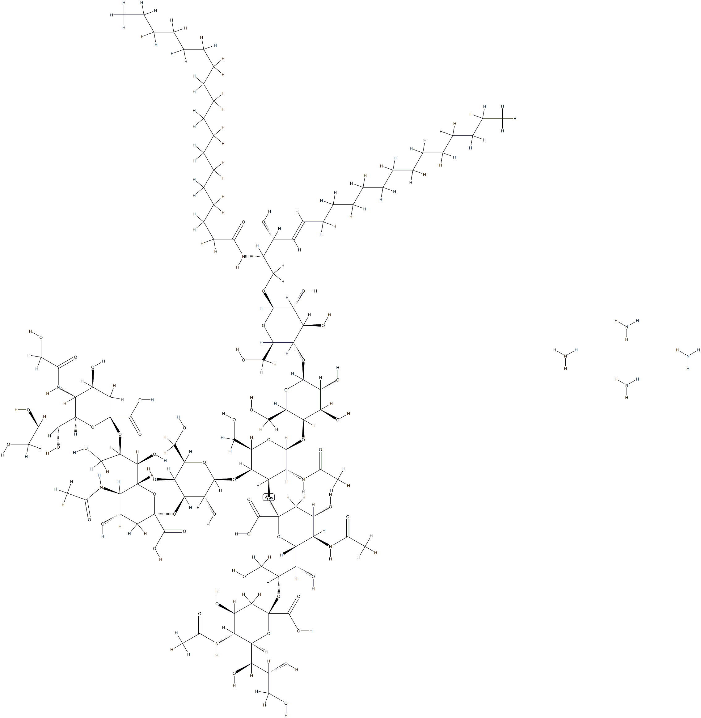 TETRASIALOGANGLIOSIDE GQ1B 4NA Struktur