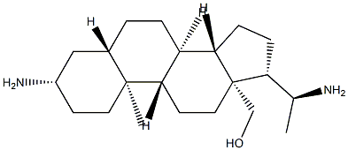 (20S)-3β,20-Diamino-5α-pregnan-18-ol Struktur