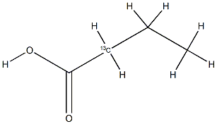 Butanoic  acid-2-13C Struktur