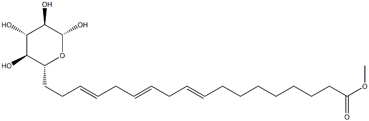 β-D-Glucopyranose 6-[(9Z,12Z,15Z)-9,12,15-Octadecatrienoate] Struktur