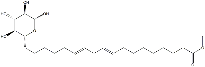 β-D-Glucopyranose 6-[(9Z,12Z)-9,12-octadecadienoate] Struktur