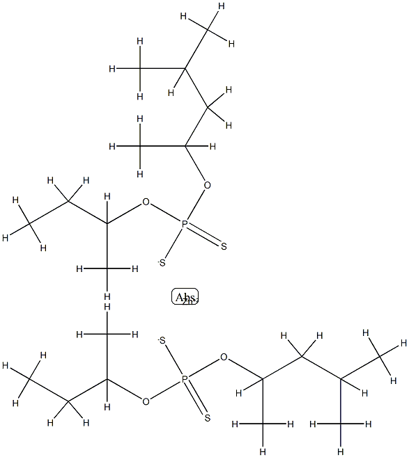 Phosphorodithioic acid, mixed O,O-bis(sec-Bu and 1,3-dimethylbutyl) esters, zinc salts Struktur