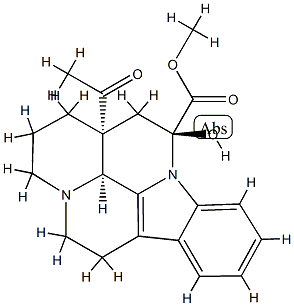 (3α,14S,16α)-14,15-Dihydro-14-hydroxy-20-oxoeburnamenine-14-carboxylic acid methyl ester Struktur